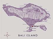 バリの地図です